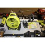 A Ryobi RF18one+ cordless patio cleaner with spare