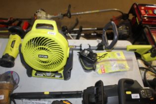 A Ryobi RF18one+ cordless patio cleaner with spare