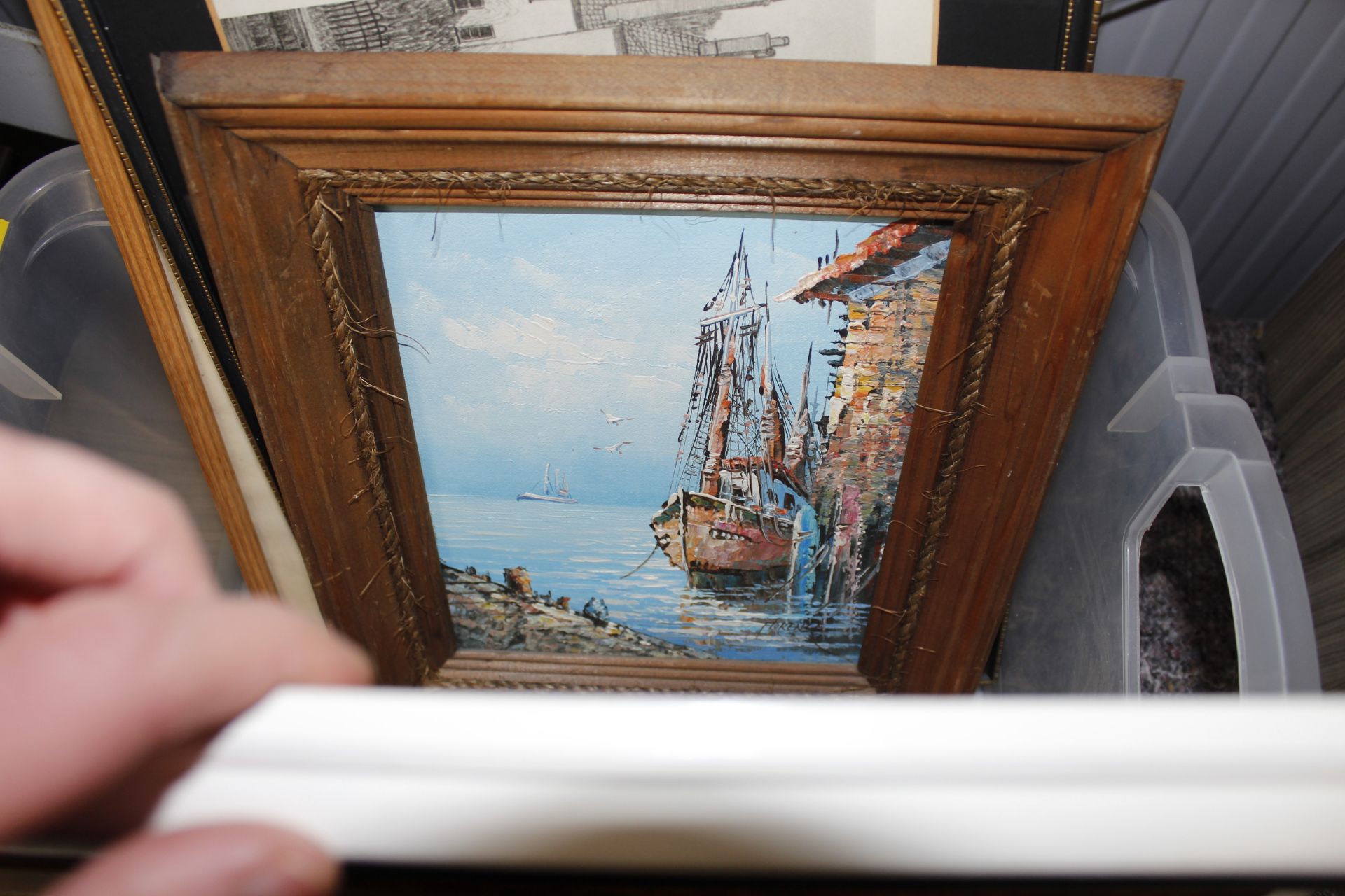 A box of miscellaneous paintings, framed and glaze - Image 4 of 4