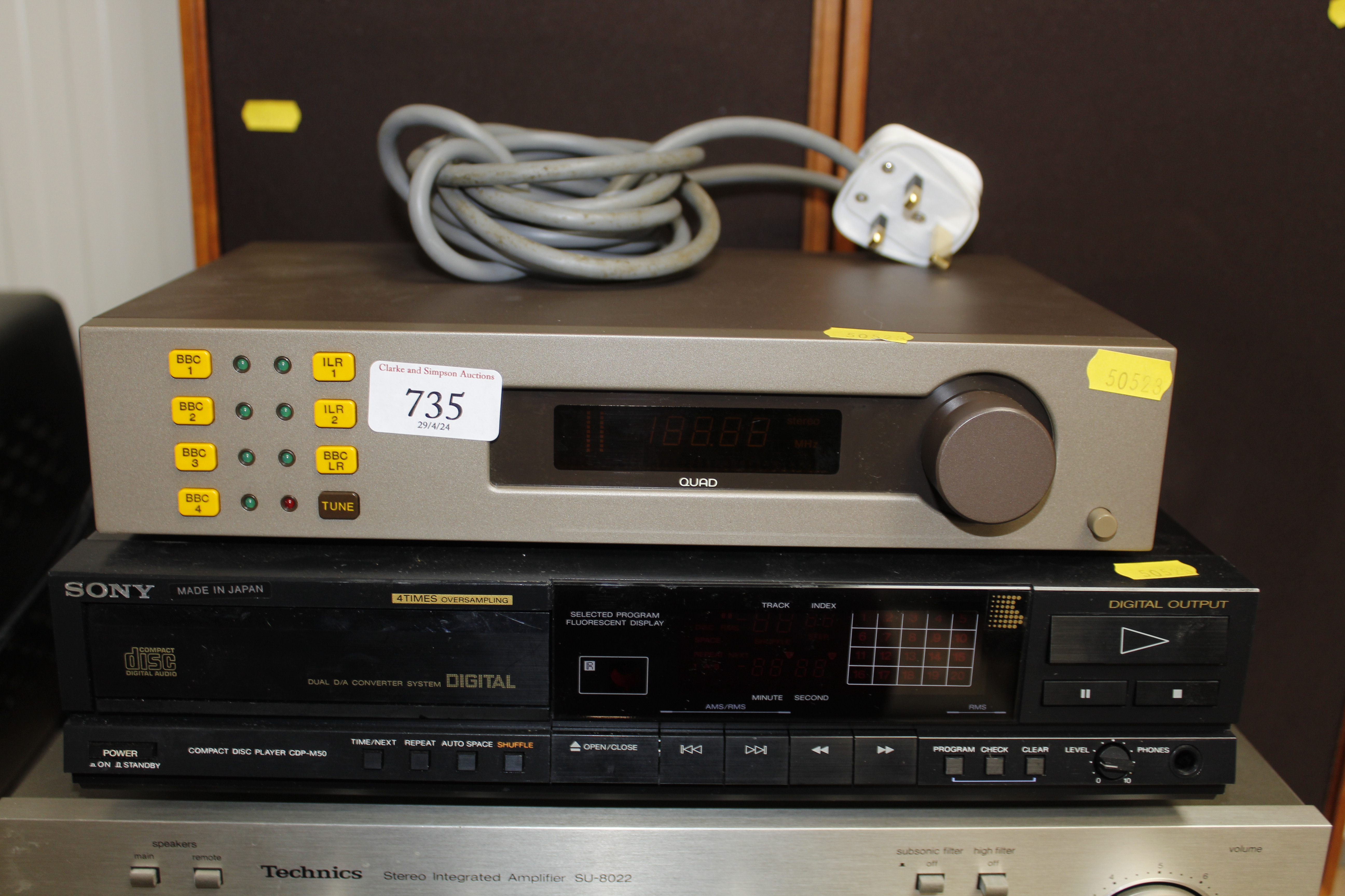 A Technik's amplifier stereo cassette deck; a Sony - Image 2 of 6