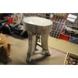 A rustic wooden three legged stool (measuring appr