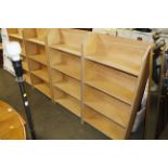 Two plywood bookcases
