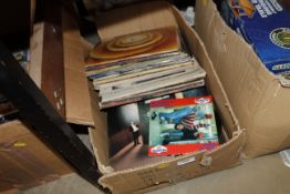 A box of various records
