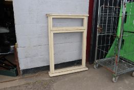 A cream painted window frame