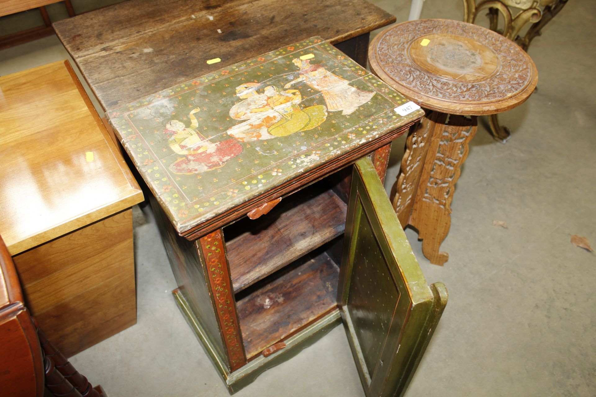 An Eastern carved wooden occasional table together - Image 2 of 2