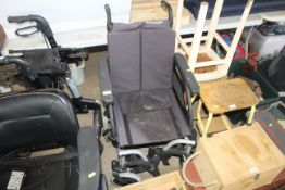 A Breezy folding wheelchair