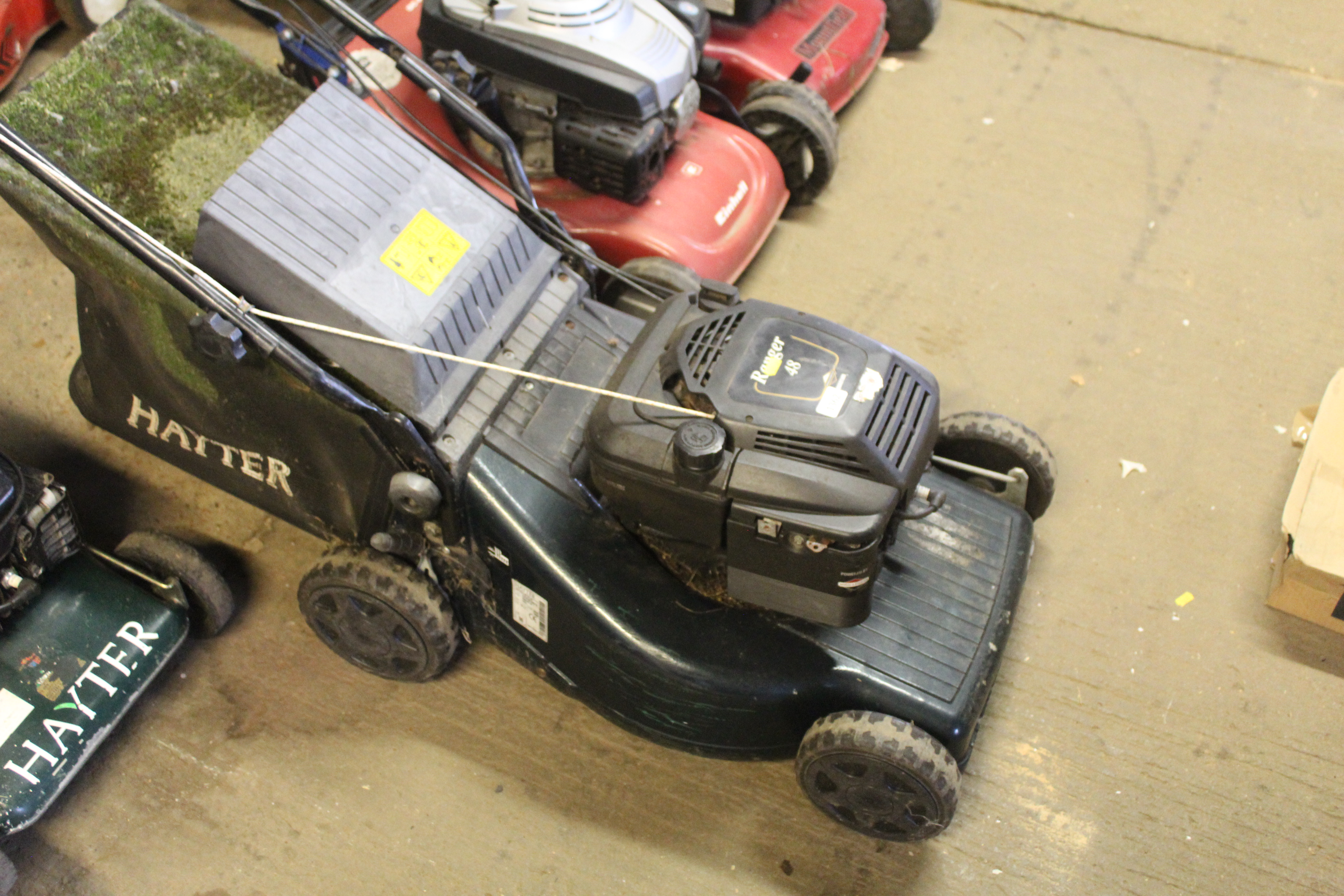 A Hayter Ranger 48 petrol rotary lawnmower with Br