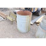 A galvanised water tank