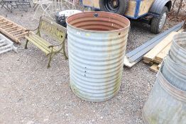 A galvanised water tank
