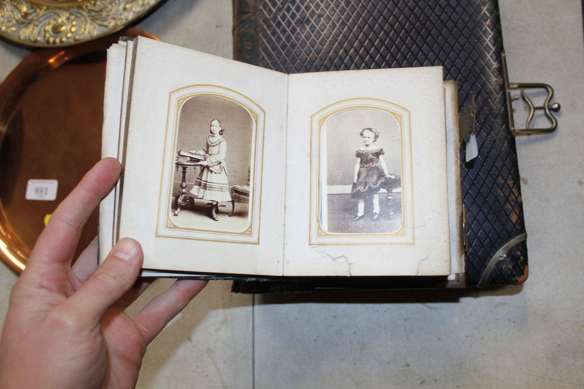 Three Victorian photograph albums and contents - Image 4 of 4