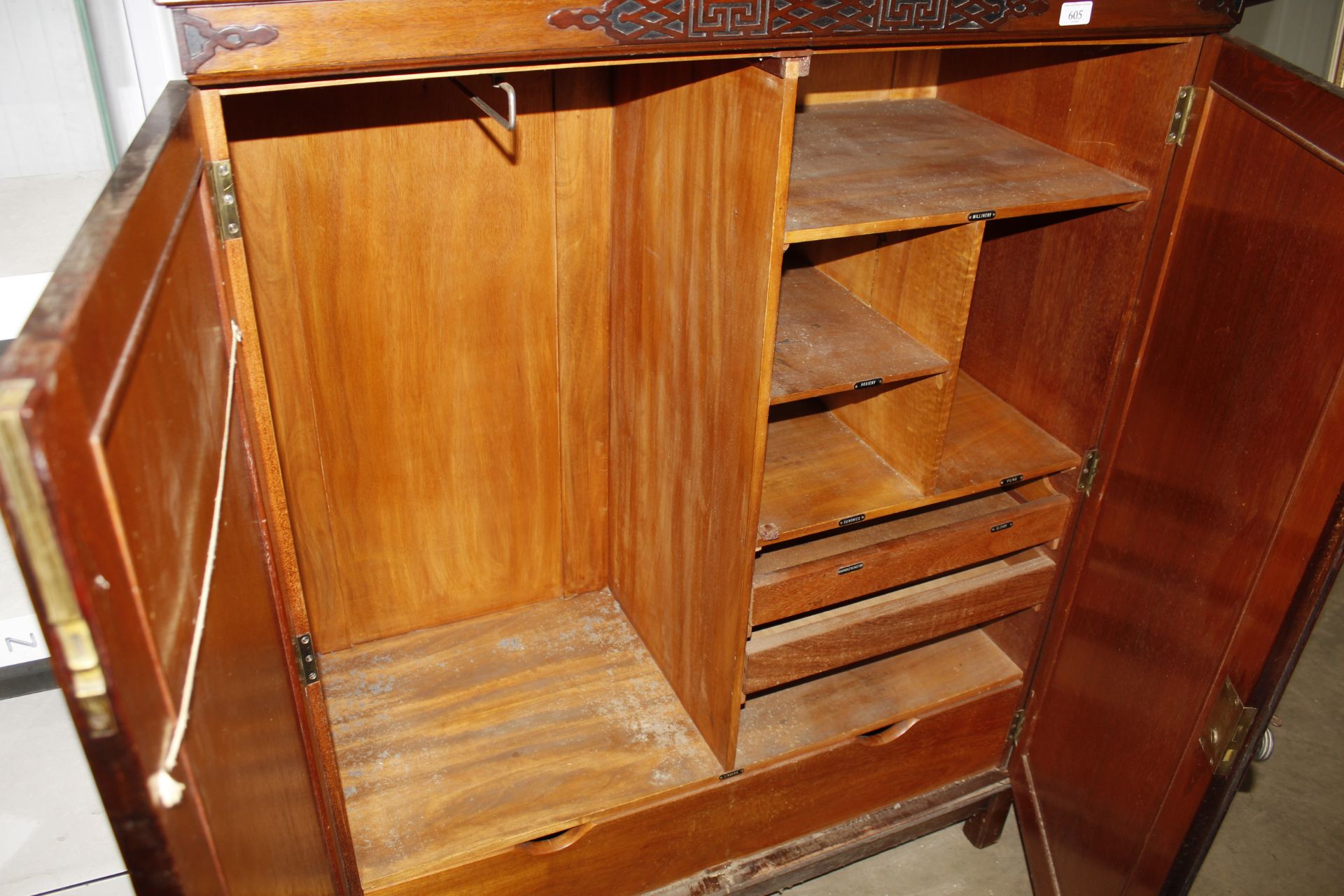 A mahogany gents wardrobe - Image 2 of 2