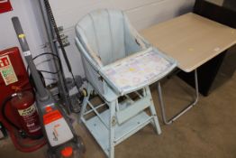 A vintage child's high chair