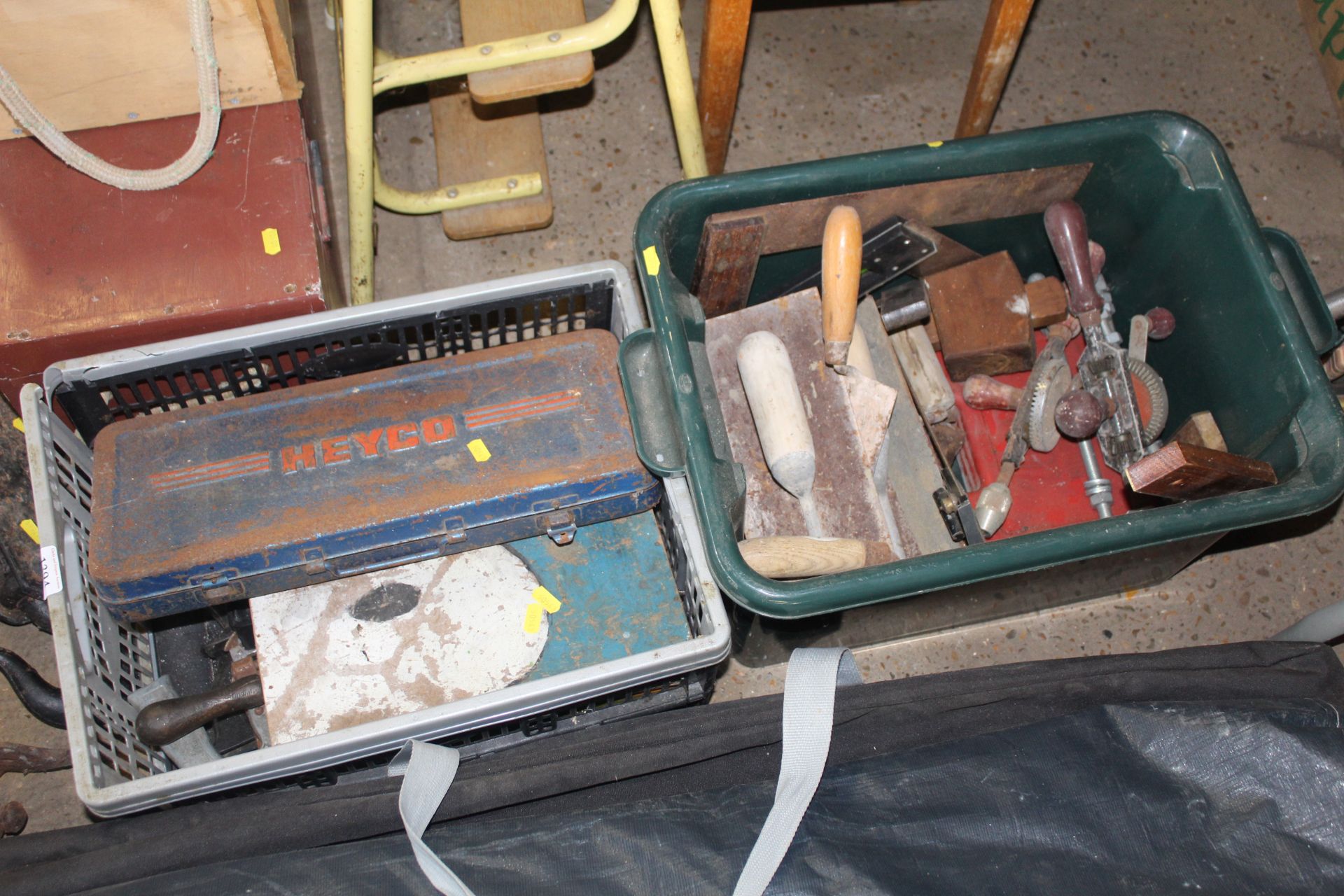 Two boxes and contents of various tools to include