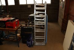 An Easiway loft ladder with side hand rail