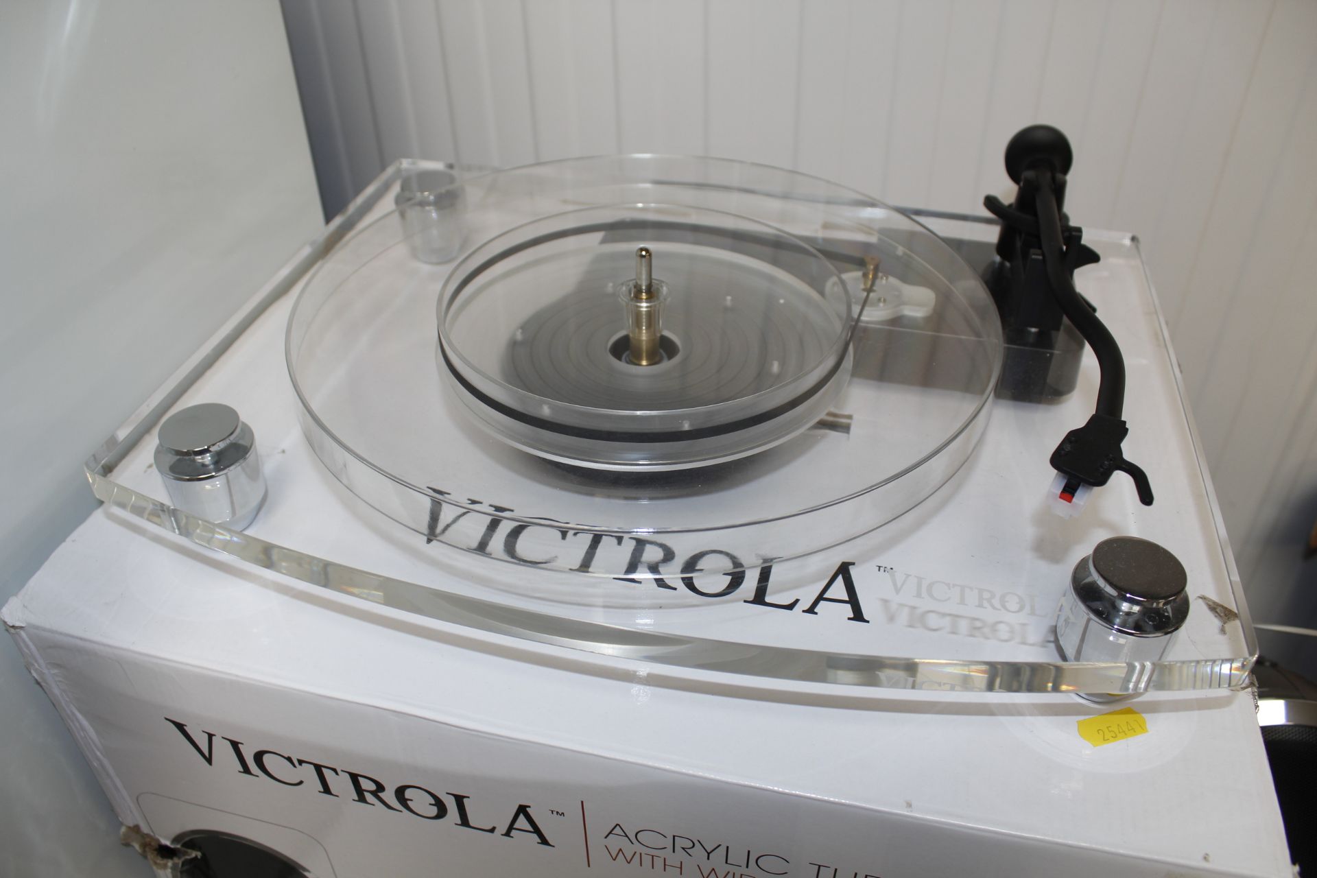 A Victrola acrylic turntable with wireless speaker - Image 2 of 3