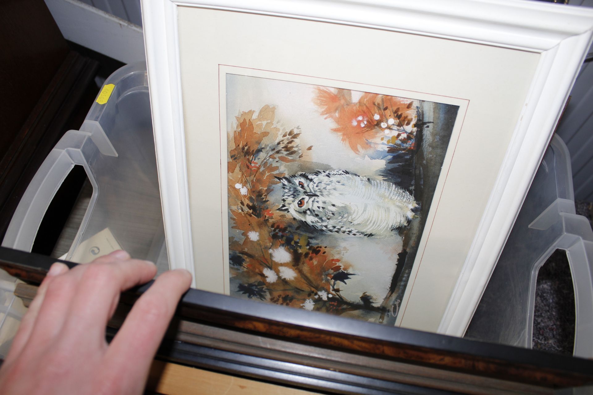 A box of miscellaneous paintings, framed and glaze - Image 3 of 4