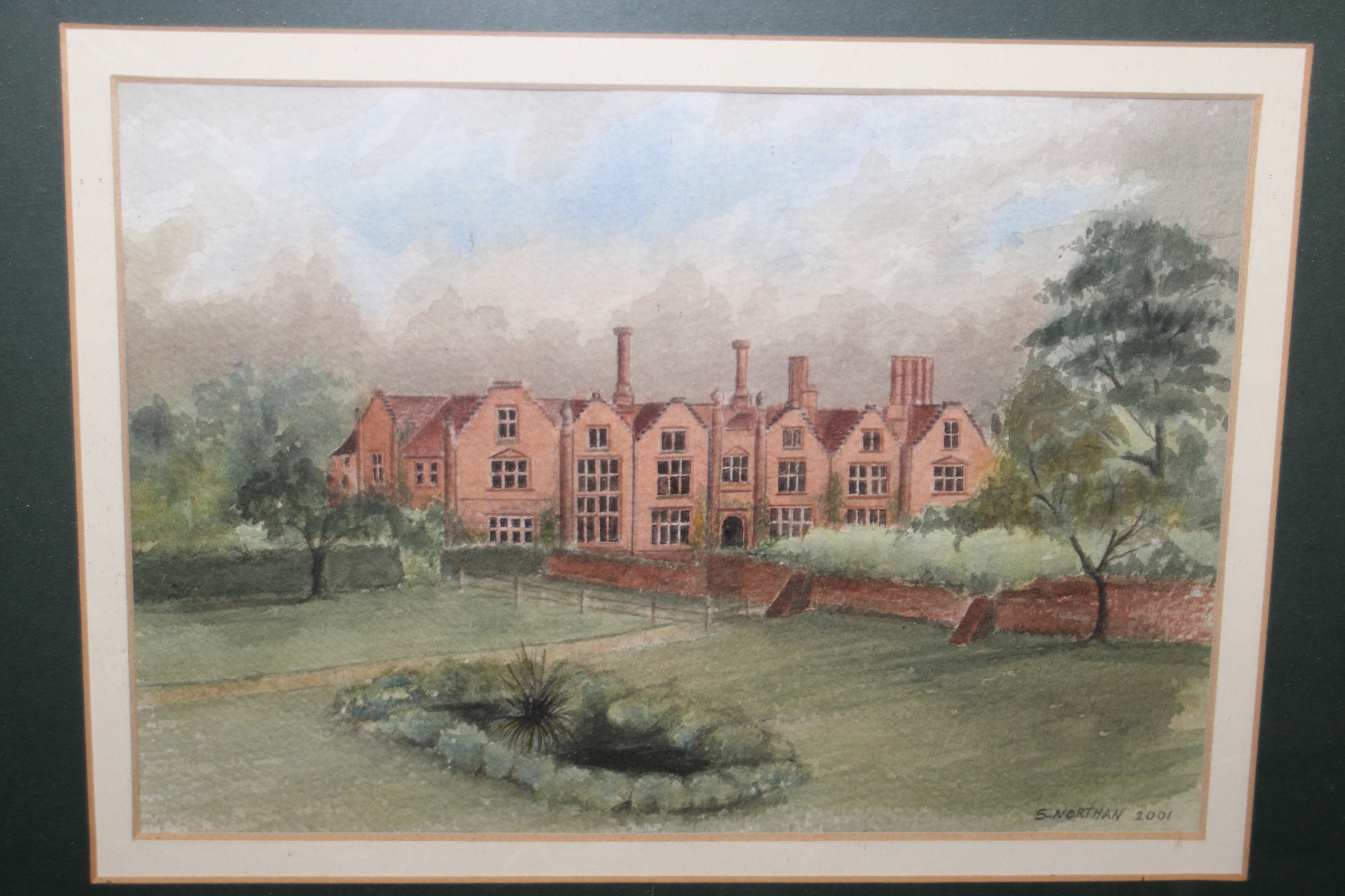 S R Pask, watercolour study of Seckford Hall and another by S Northan dated 2001 - Bild 5 aus 6