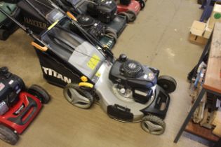 A Titan TTK736LWM self propelled petrol lawnmower