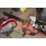 A petrol chainsaw