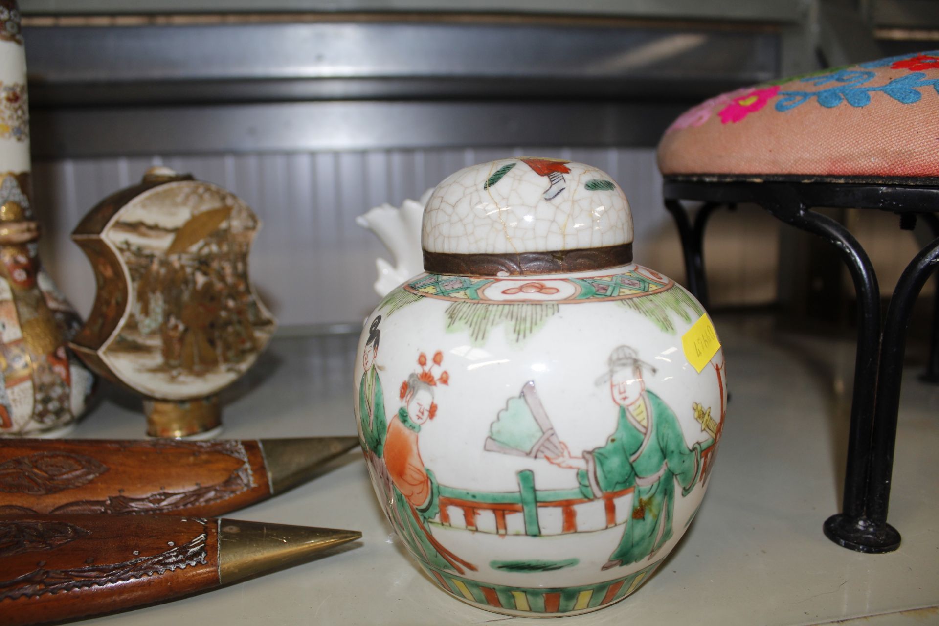A pair of satsuma vases and a single satsuma vase - Image 4 of 4