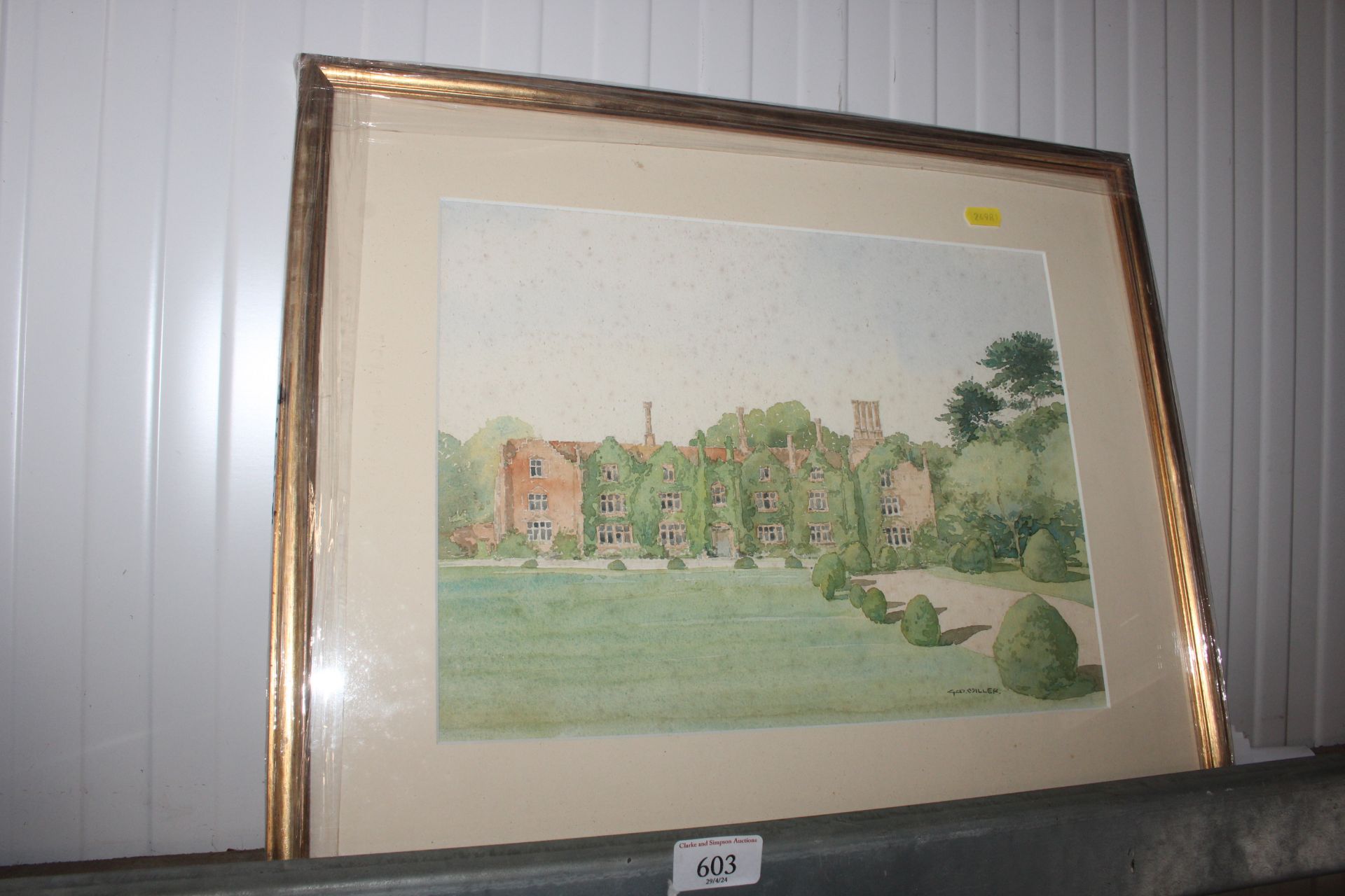 G W Miller, watercolour study of Seckford Hall