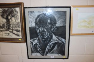 Chalk drawing portrait "Georgie '90" by Roy Clarke