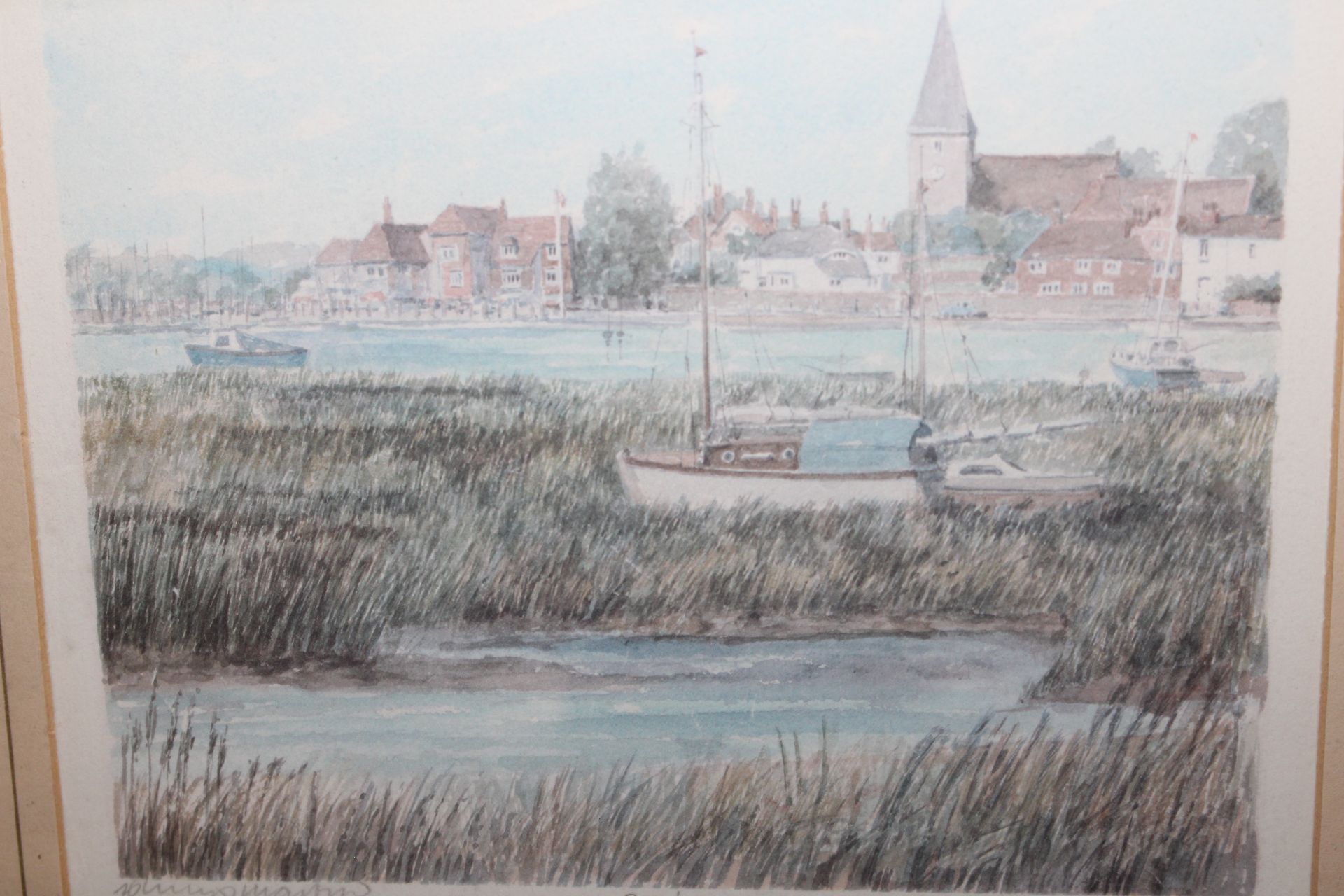 Pencil signed print of Bosham (Portraits of Britai - Image 2 of 5