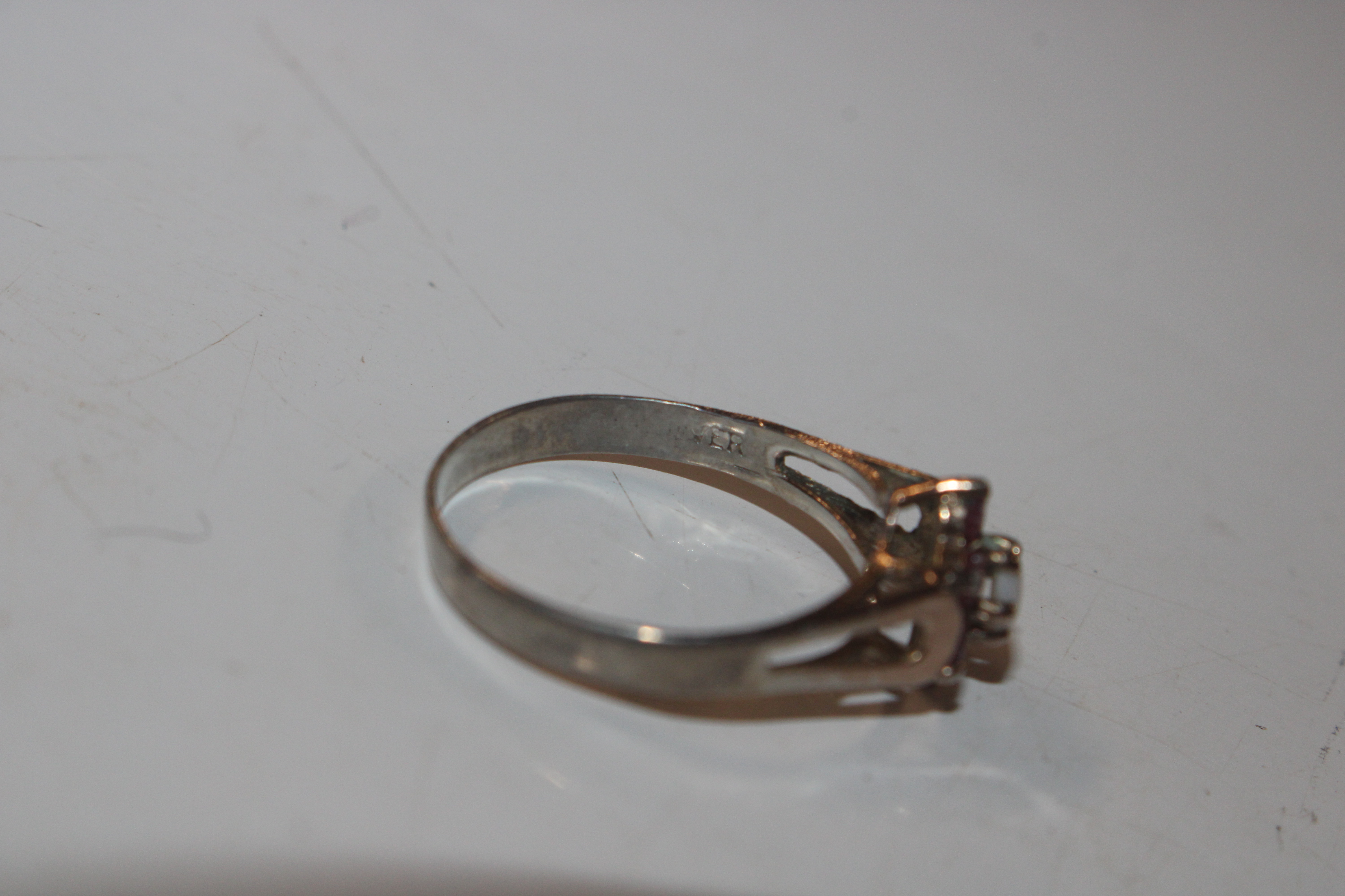 Seven Sterling silver rings to include diamond, ru - Image 4 of 20