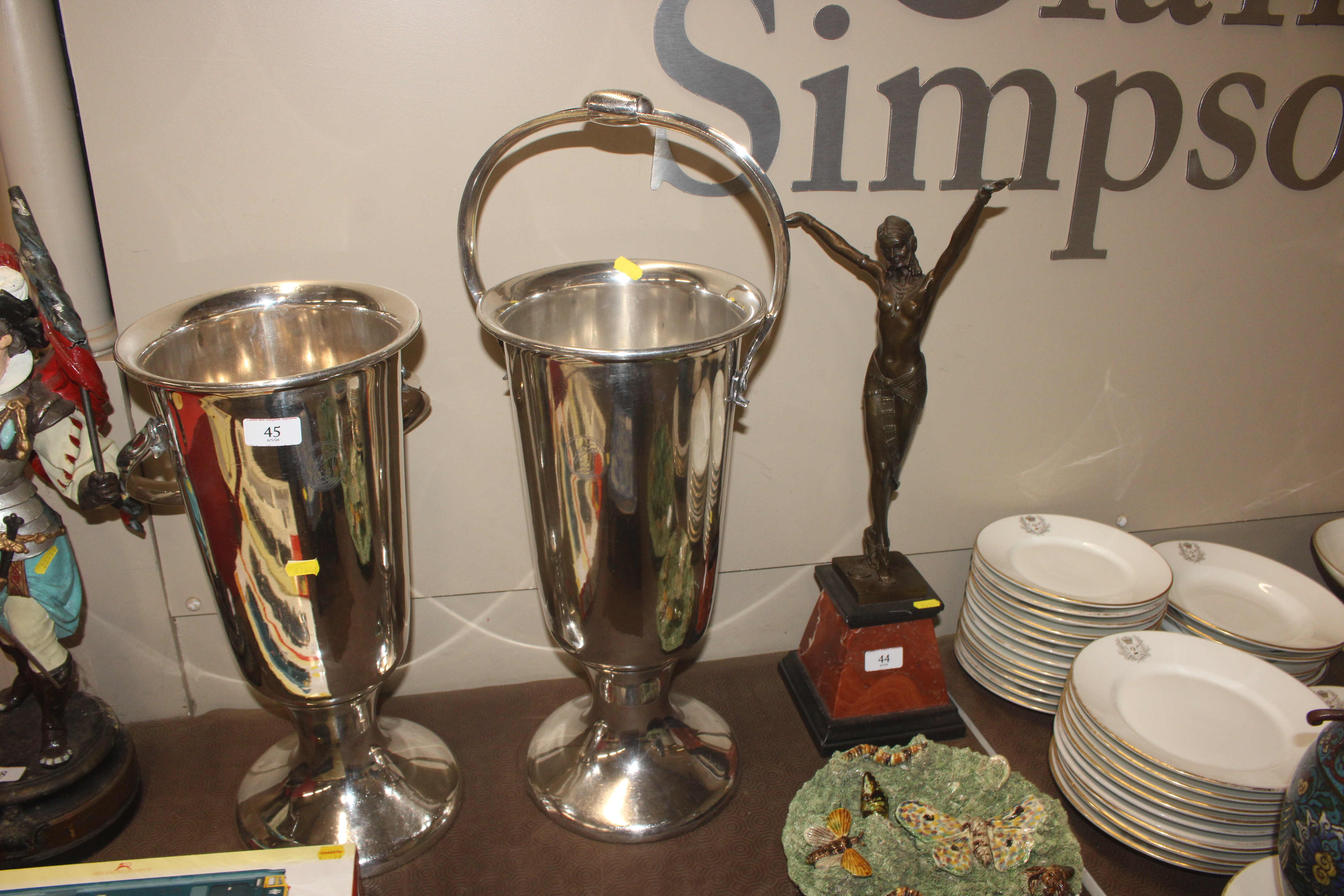 A pair of WMF plated Champagne buckets decorated m - Image 2 of 5