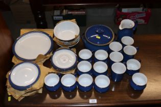 A quantity of Denby "Imperial Blue" tea and dinner