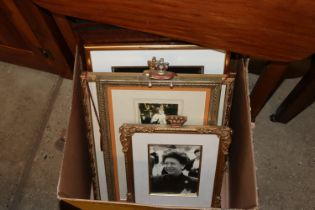 A box containing Royal Memorabilia and photos