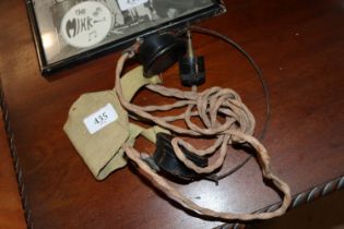 A set of vintage radio headphones