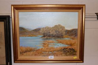 C. Bottomley, "Highland Gold" signed oil on canvas