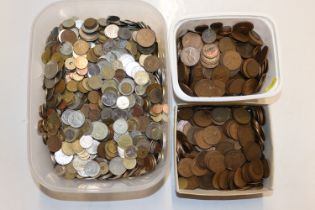 Three boxes of copper and other coinage