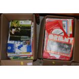 Two boxes of miscellaneous football programmes inc