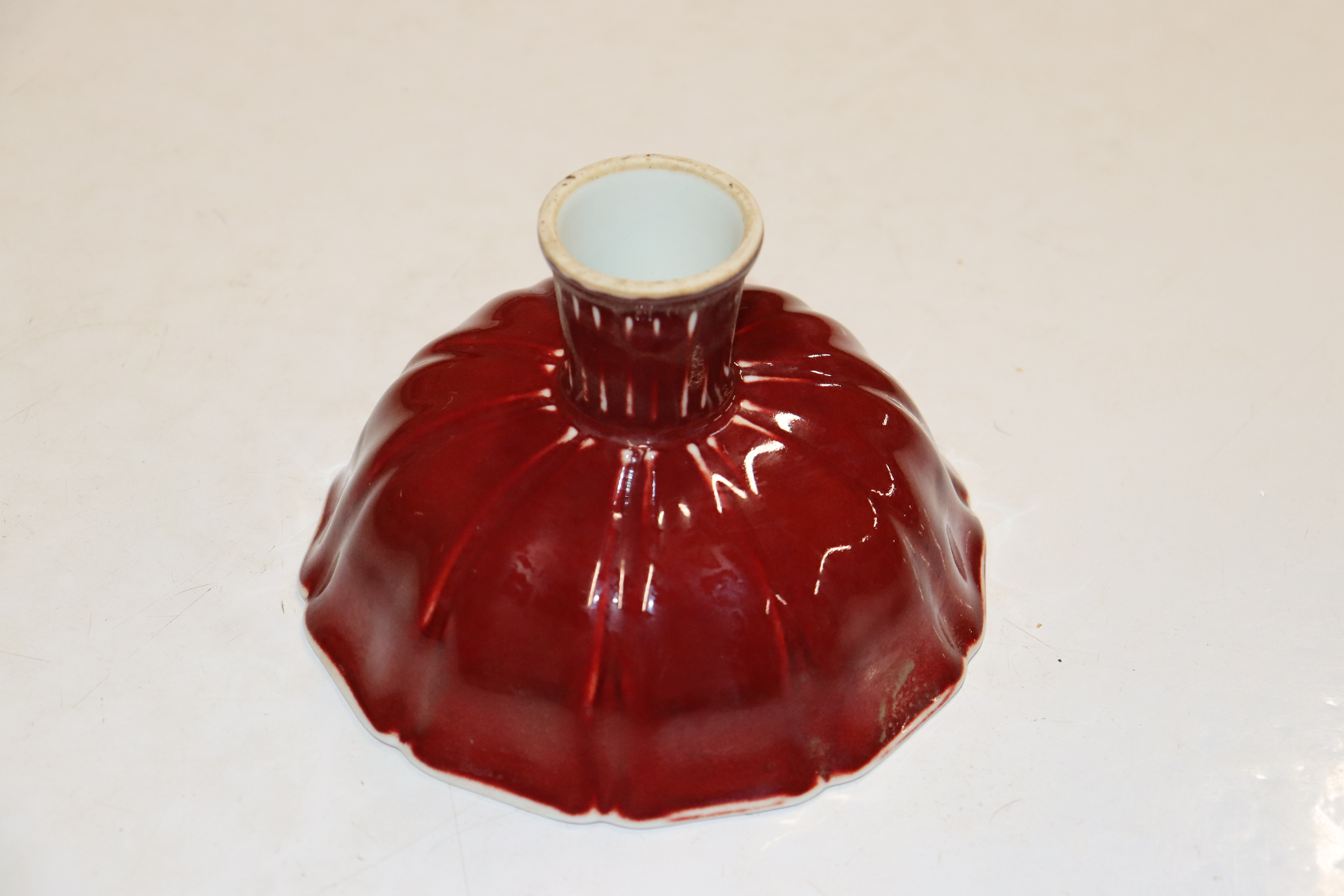 An Oriental Sang de Beouf stem cup - Image 3 of 4