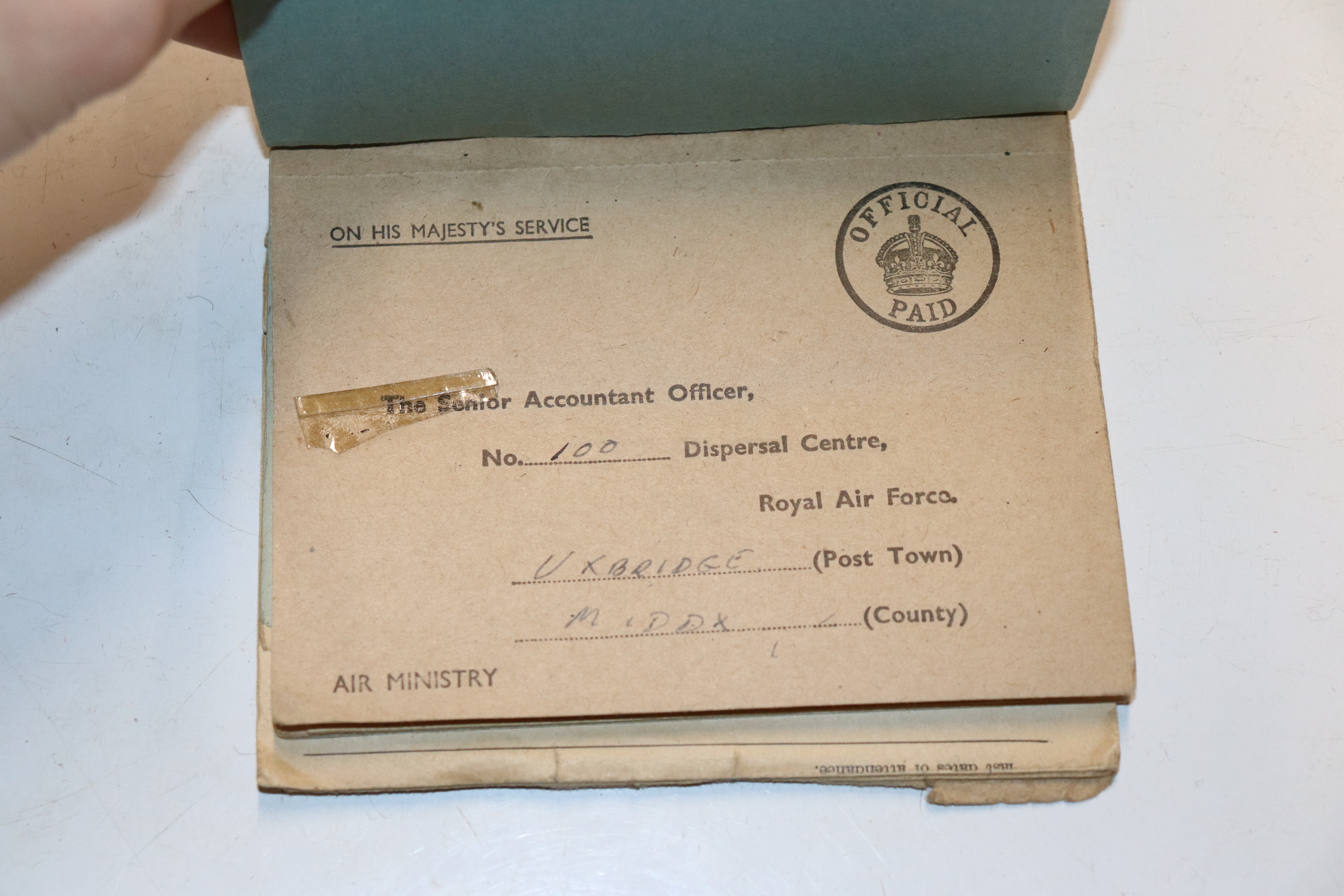 RAF WWII group of medals and documents to M.E. Den - Image 7 of 9