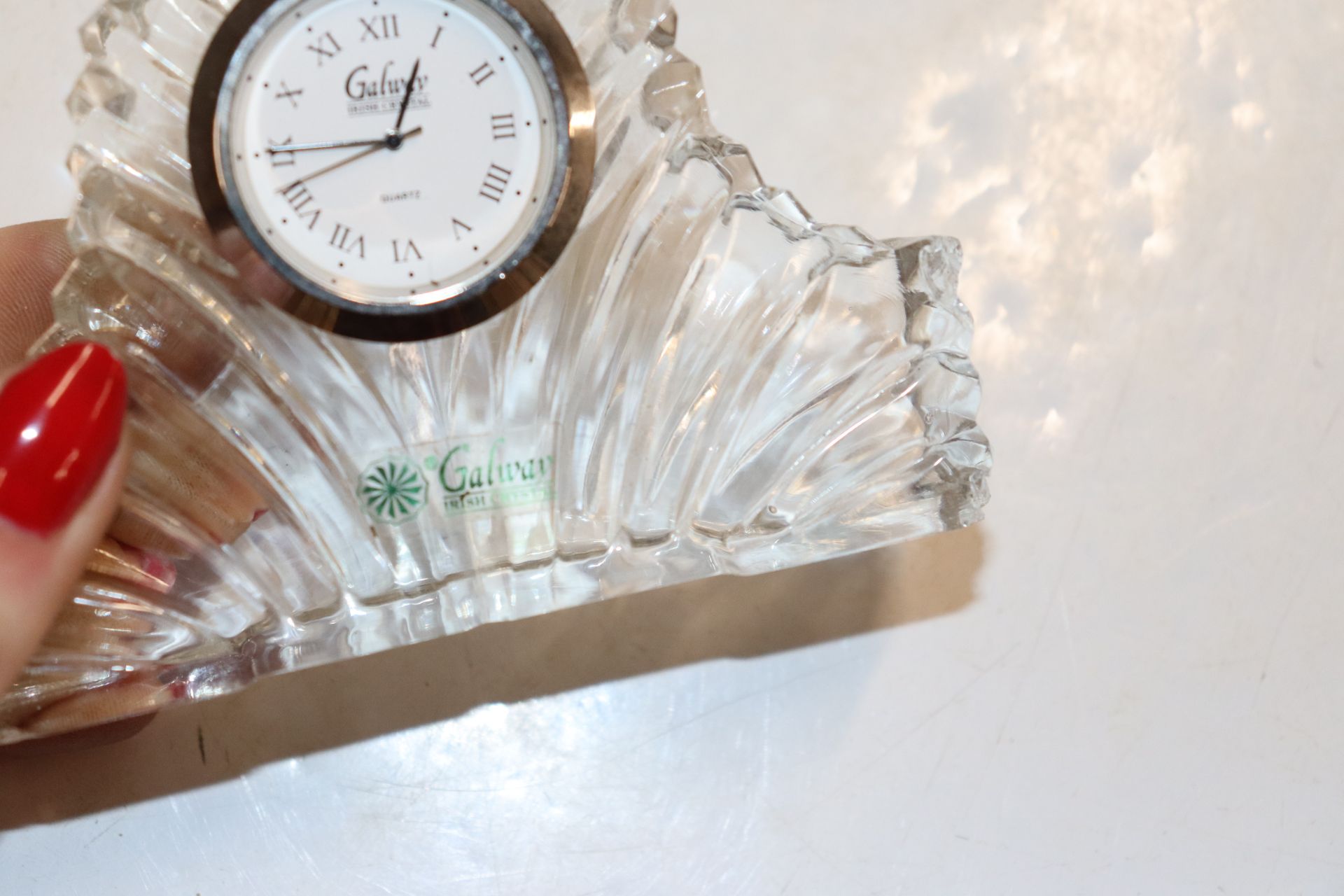 A Waterford lead crystal clock and a Galway Irish - Image 10 of 13