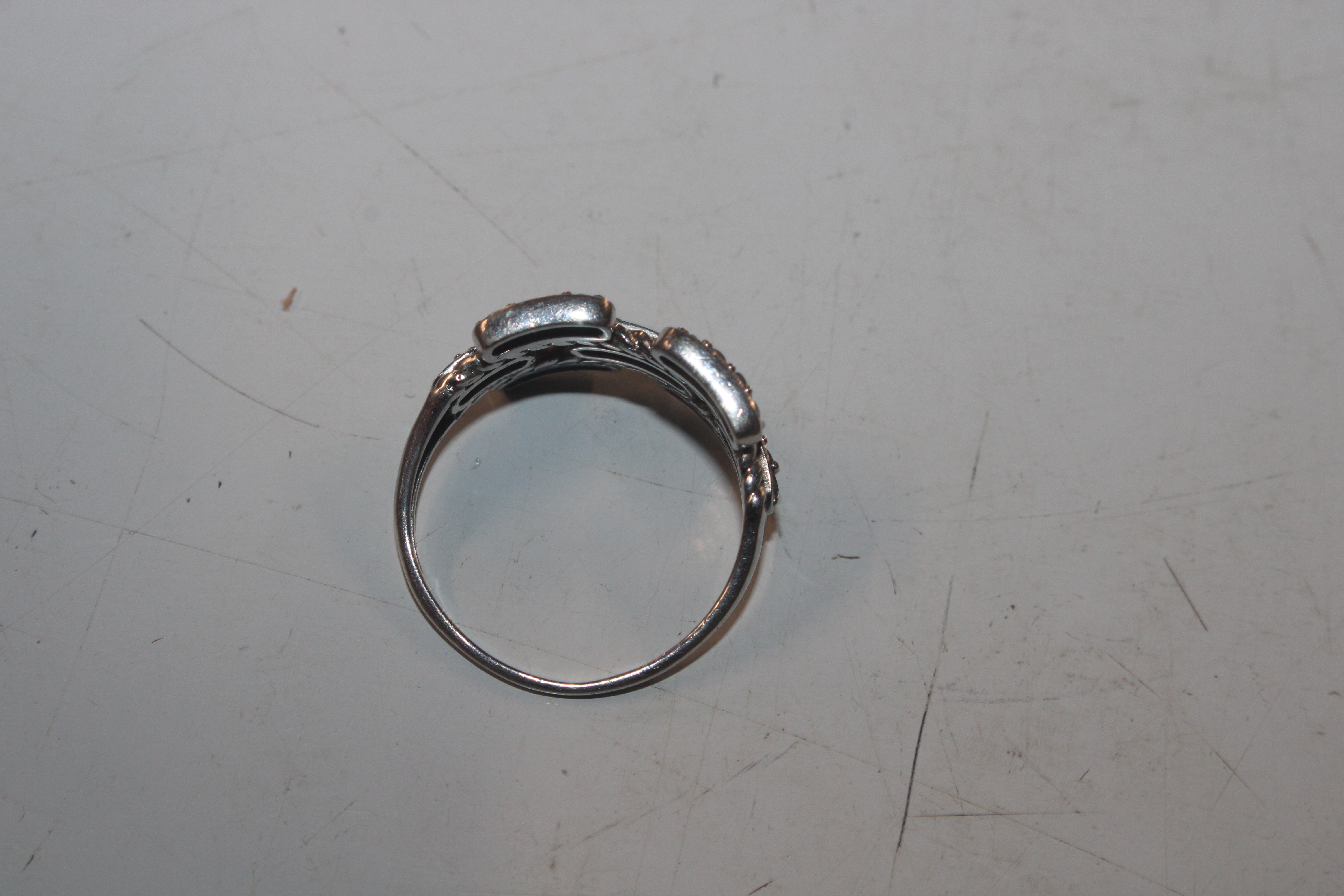Seven Sterling silver rings to include diamond, ru - Image 9 of 20