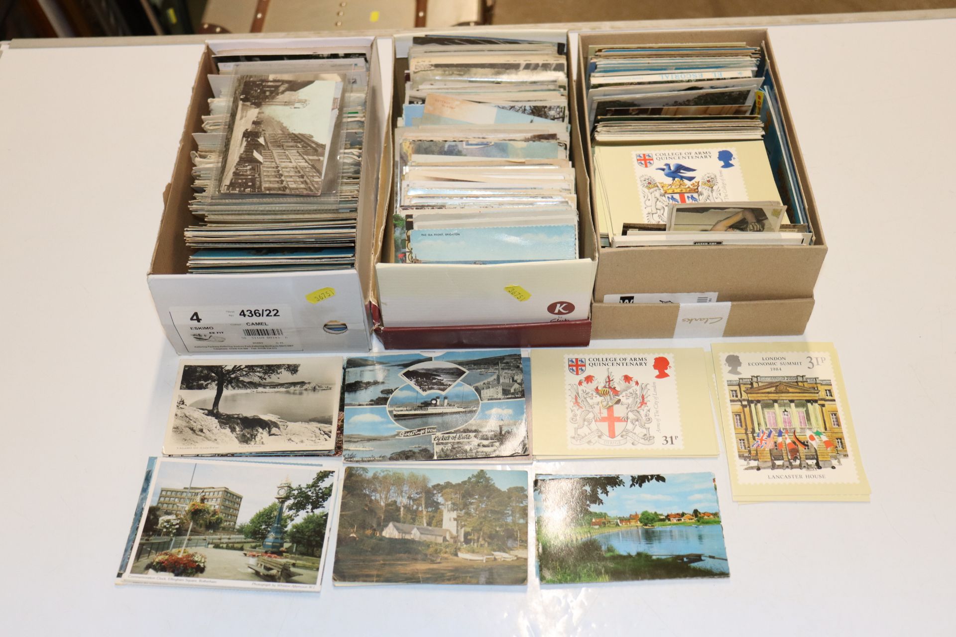 Three boxes of vintage and other post-cards