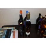 Six bottles of various wine, sherry and liqueur