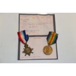 WWI pair of medals to 277 Pvt. L.W. Ellen RAMC