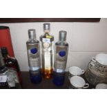 Three bottles of Ciroc Vodka