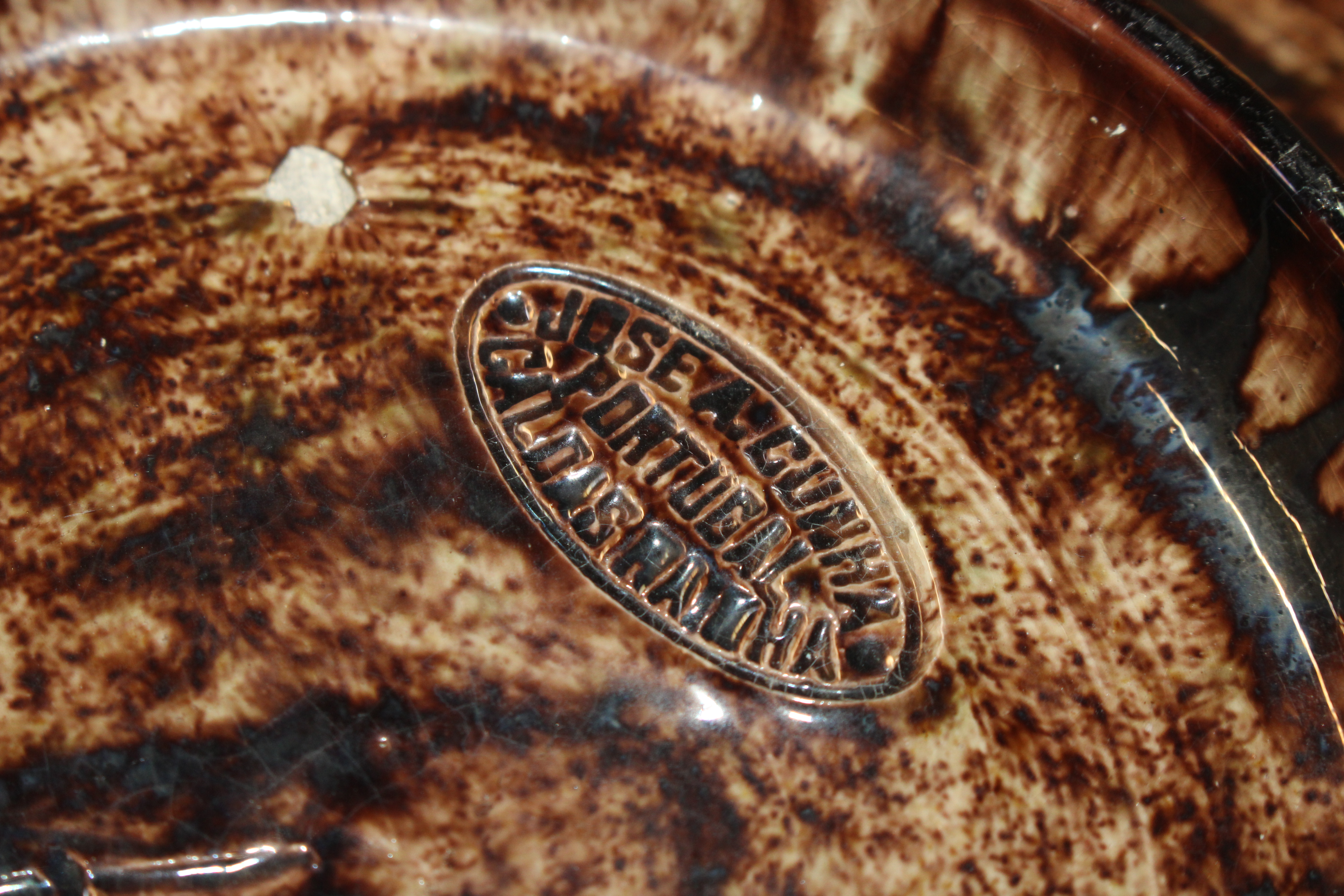 A pair of Palissy ware Majolica plates with impress marks and signature to base, by Jose A Cunha, - Image 7 of 16