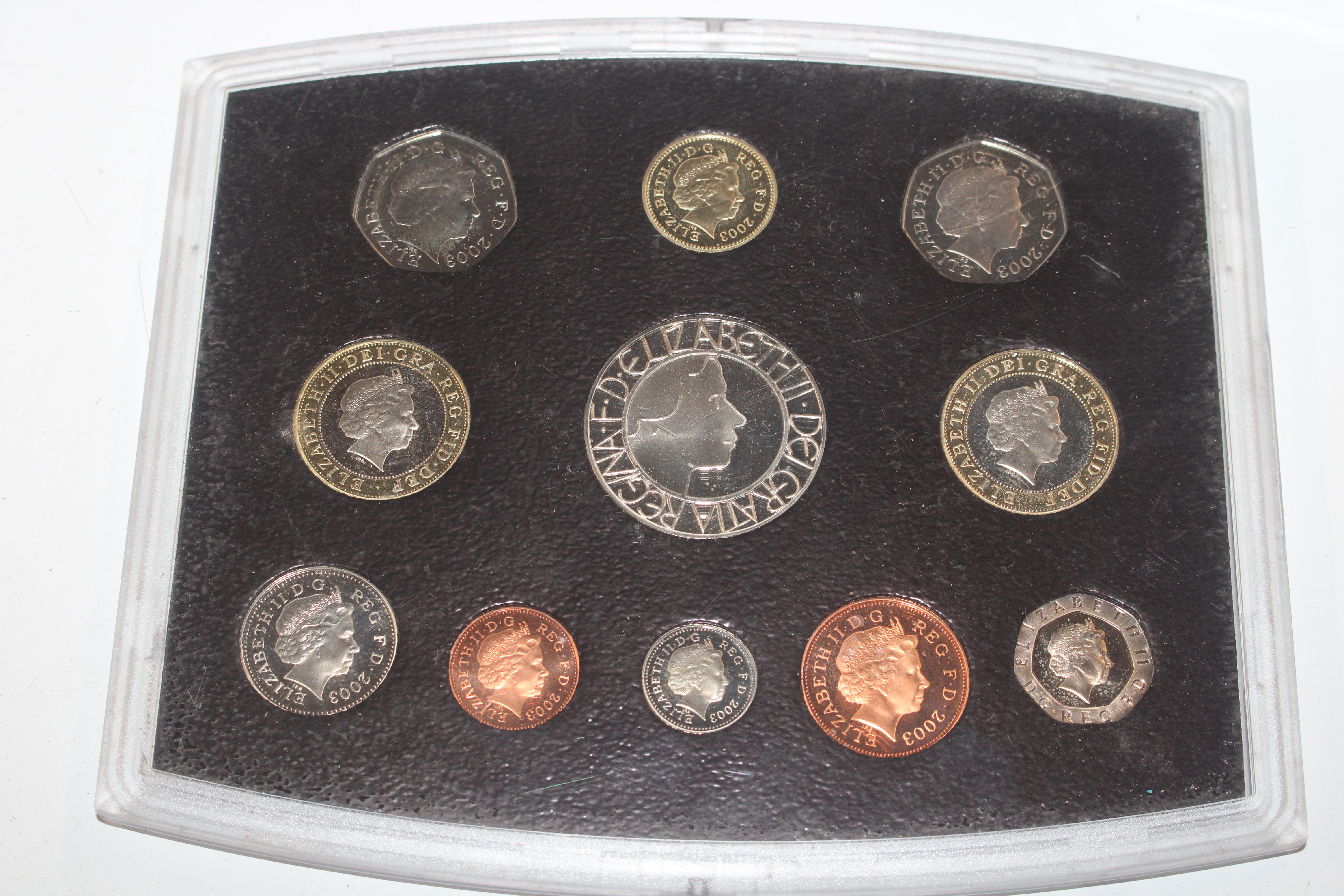 A box containing various cased coin collections - Image 9 of 16