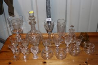A quantity of 19th Century and later glass ware
