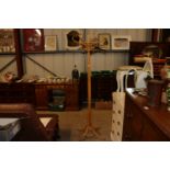 A beech bentwood hat and coat stand