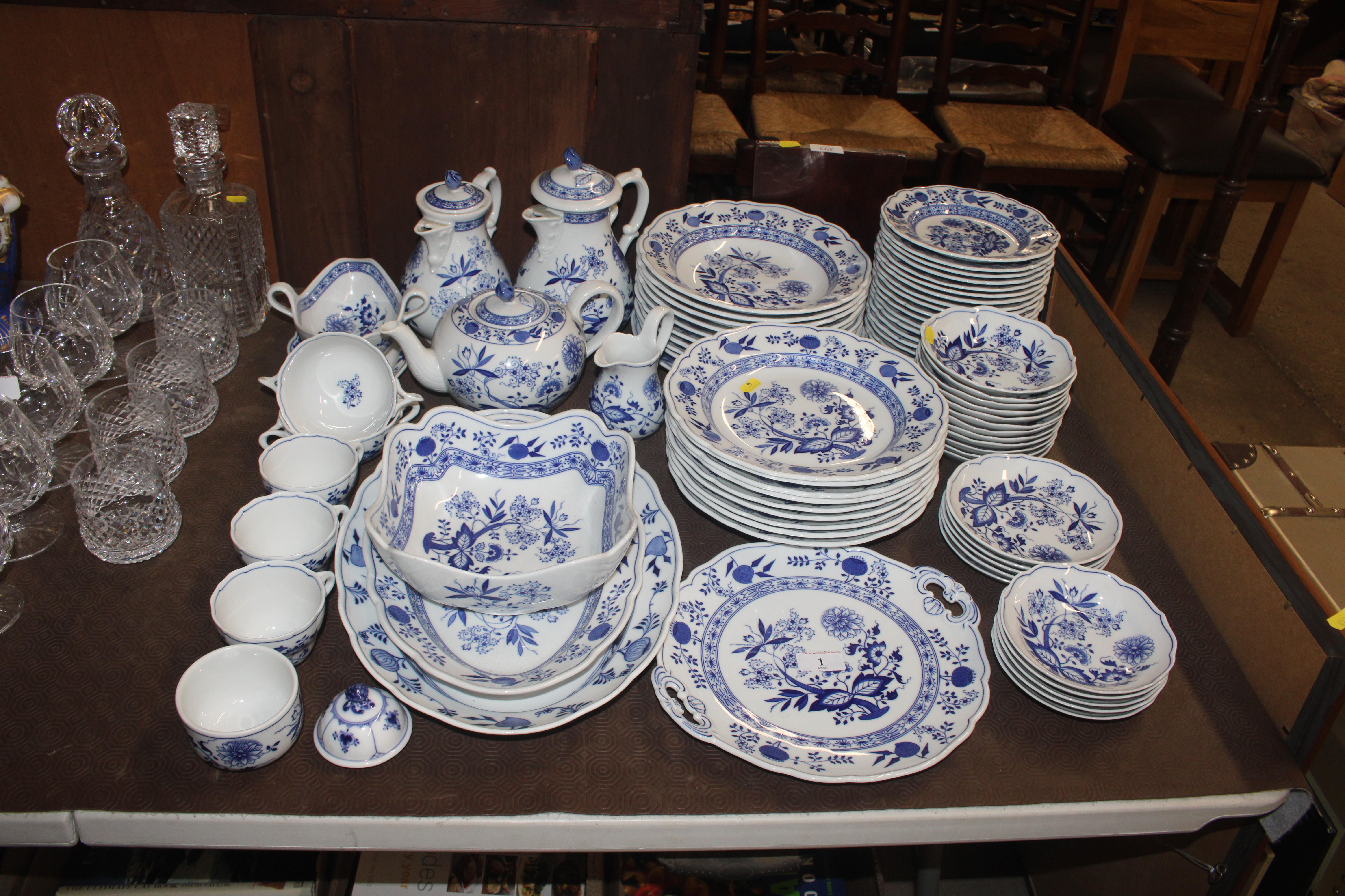 A Hutschenrewther (Rosenthal) "Blue Onion" pattern