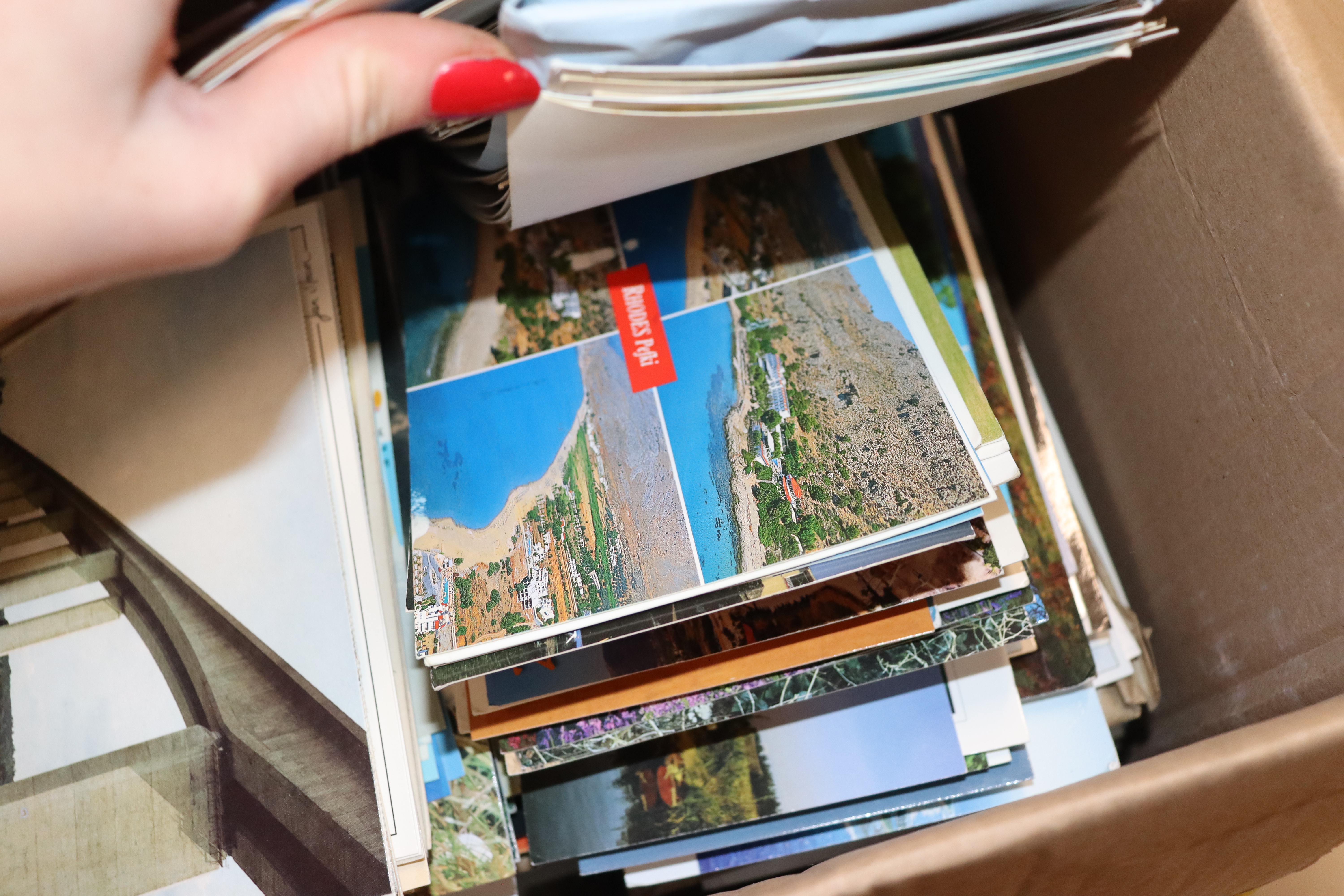 Three boxes containing various post-cards and Firs - Image 6 of 19