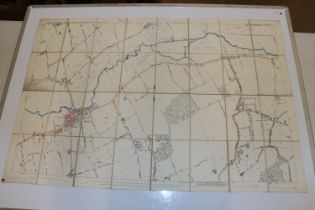 A War Office Dept. folding map Ordnance Survey Off